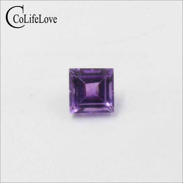 

5mm 100% natural amethyst loose gemstone princess cut amethyst gemstone beads jewelry diy h1015, Black