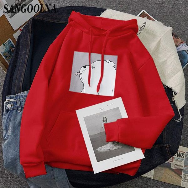 

women's hoodies & sweatshirts oversized print kangaroo pocket hooded harajuku spring casual vintage korean pullovers women sweetshirts, Black