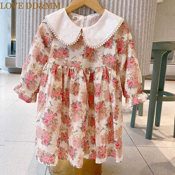 

love dd&mm girls dresses spring kid's wear girls flower fashion dress for girl kids costumes 210715, Red;yellow