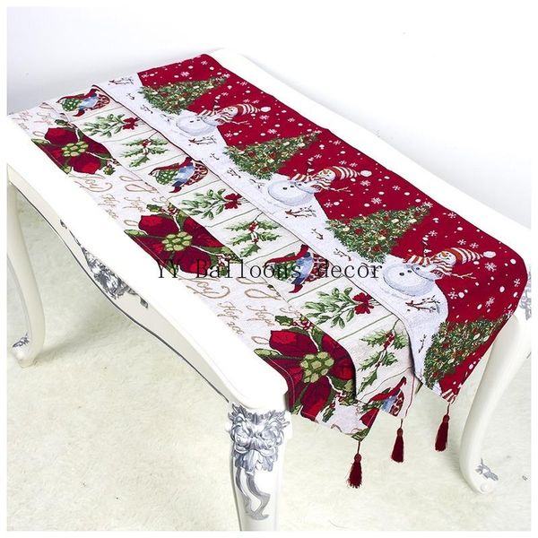

table cloth fabric christmas snowman flag wind polyester cotton printed restaurant deskdecoration