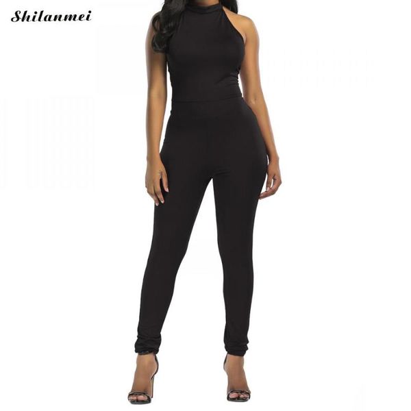 

women's jumpsuits & rompers ukraine backless for women bodysuit plus size off shoulder jumpsuit club overall macacao feminino, Black;white