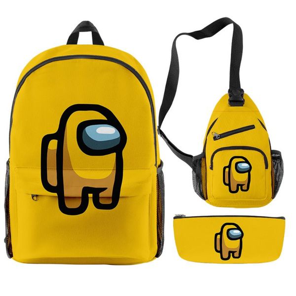 

backpack 2021 am on g us 3pcs/set boys girls children students oxford waterproof schoolbag women men outside travel lapbag