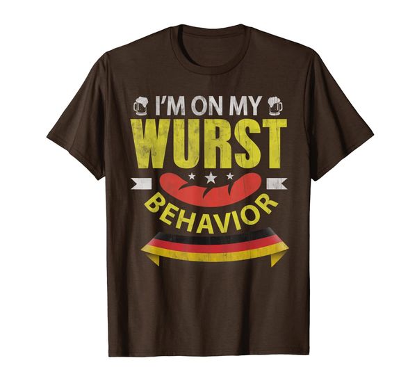 

wurst behavior funny german oktoberfest beer gift t-shirt, White;black
