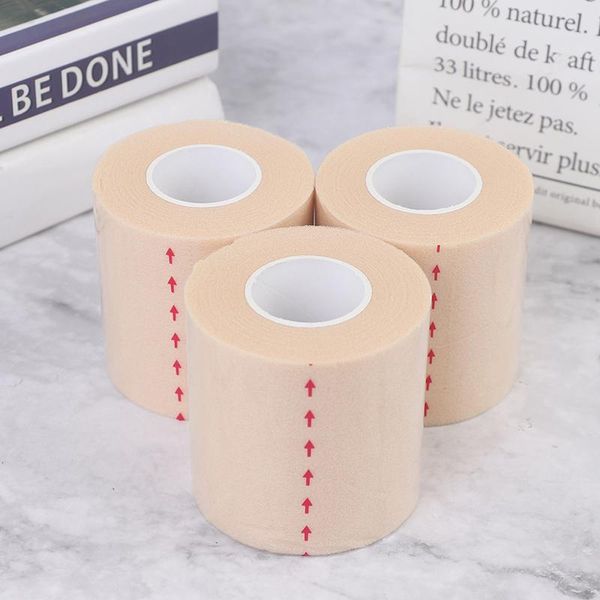 

elbow & knee pads pu foam bandage film underwrap sports pre-wrap for athletic tape 6cm*20m protector, Black;gray