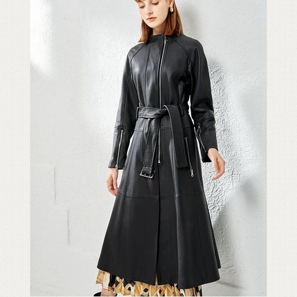 

women's leather & faux women windbreaker 100% sheepskin jacket natural keep warm coat h228, Black