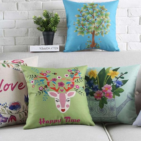 

retro pastoral flower square throw pillow/almofadas case 45 53 60 30x50 teen child,cushion cover home decore