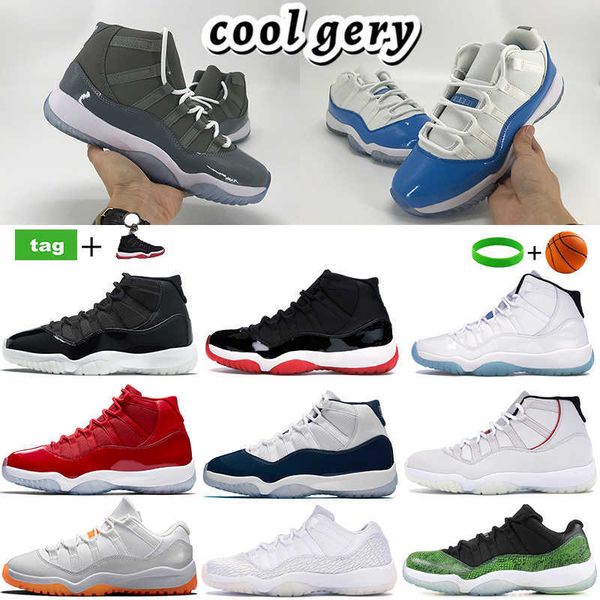 

cool gery 2021 hight 11s basketball shoes 11 men sneakers bred jubilee 25th anniversary concord 45 pink legend blue snake skin space jam low