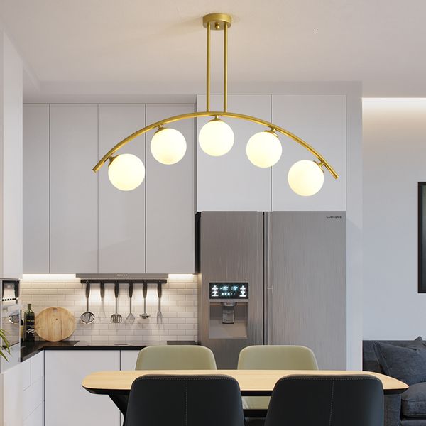 

modern glass ball art lustre luxury creative personality bubble magic beans led light drop cooking room 65jo