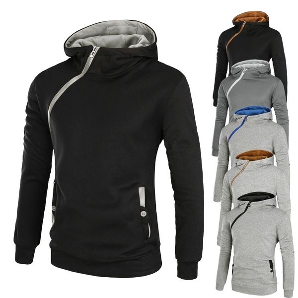 

hooded cardigan mens jackets warm hoodie cotton coat men hood jacket, Black