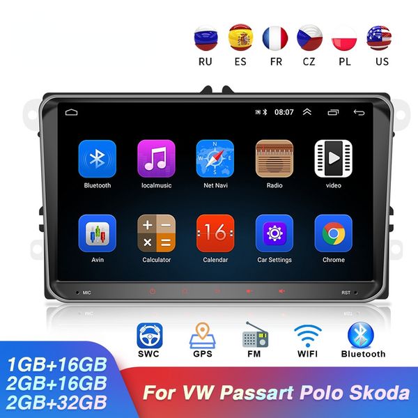 

new 2din android 10.1 stereo car radio 9'' gps universal multimedia player for volkswagen nissan hyundai kia toyota skoda