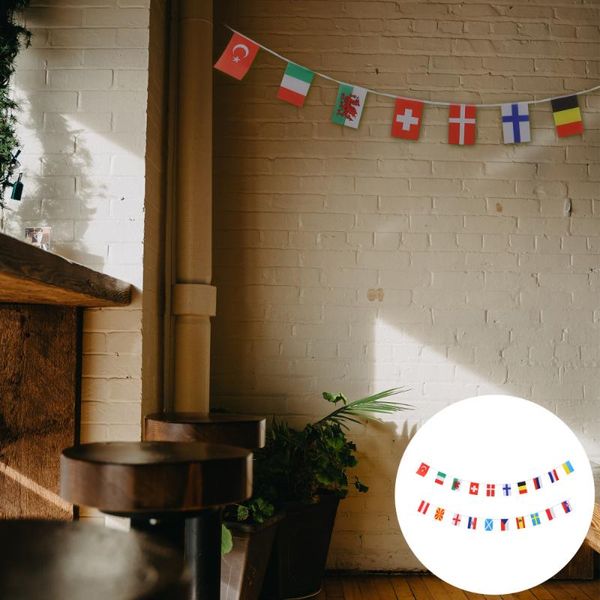 

party decoration 1pc soccer game string flag national banner 24 countries
