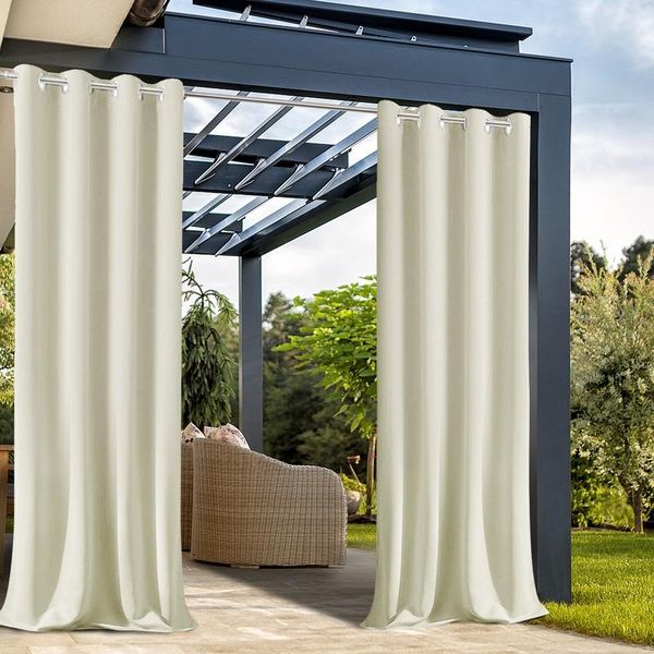 

curtain & drapes full light shading solid color sun-proof thermal insulation water-proof outdoor blackout curtains for bedroom