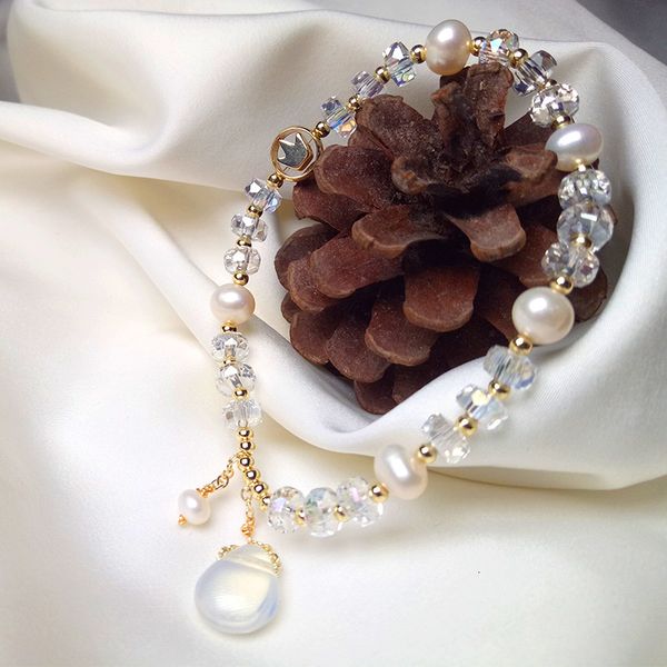 

bracelets designer opal beaded faceted crystal female tassel with stone, Black