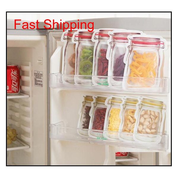 

reusable zipper food storage bag mason jar snack food storage container dried fruit biscuit candy bag jllzea dayupshop