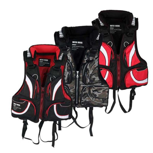 

life vest & buoy fishing jacket night reflected multi-function buoyancy 120kg outdoors swimming sea