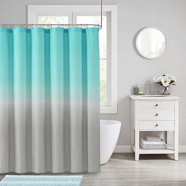 

shower curtains 3 styles thin curtain liners 180x180cm polyester fiber gradient color waterproof fabric