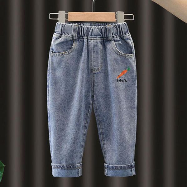 

jeans 2-6yrs spring kids baby boys girls embroider children's clothing autumn casual children, Blue