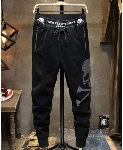 

2021 new winter casual drill pants men's trousers male sweatpants n4en, Black