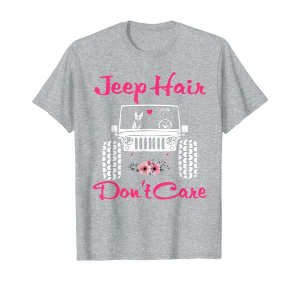 

cute jeep-hair don't care jeeps girl jeeps dog women jeeps t-shirt, White;black