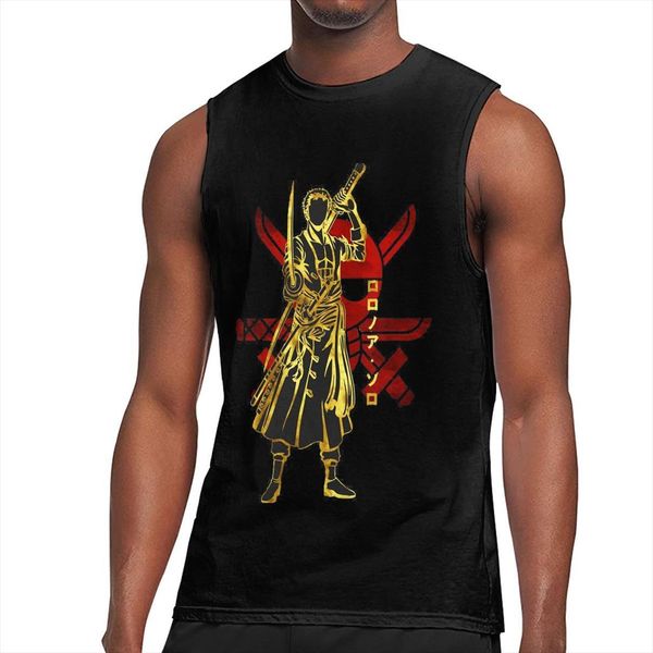 

one piece anime tank breathable mens men musculation vest shirt sport undershirt casual streetwear, White;black