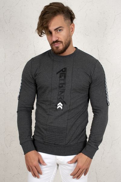 

antracite ribbon detail oval collar sweat 2100265 ijdu, Black