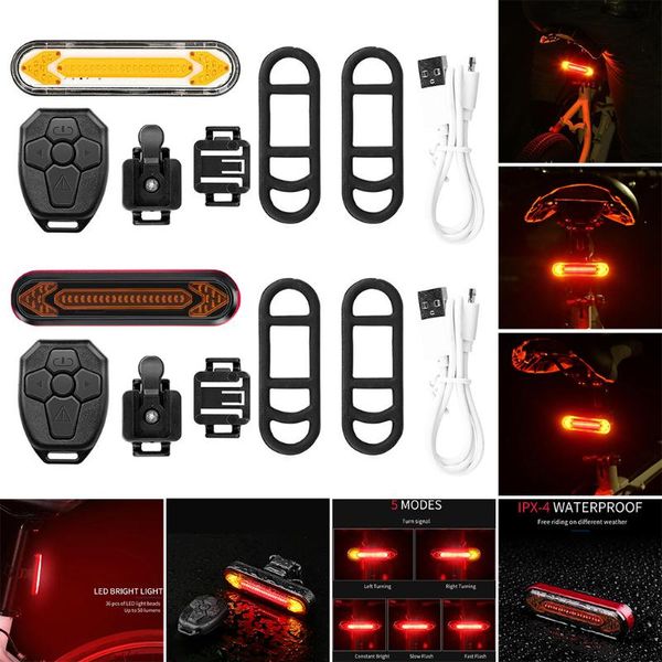 

bike lights tail light wireless remote control ultra bright rear waterproof