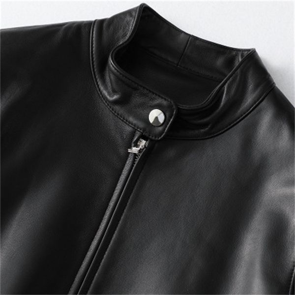 

2021 genuine leather jacket real sheep female spring h56 u7ln, Black;brown