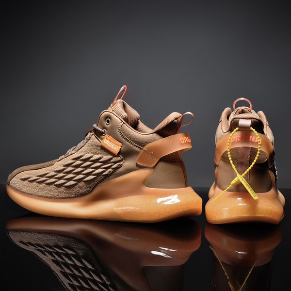 

mens fashion casual sports shoes fish scale trend running shoes wear shock absorption basketball shoes men comfortable classic