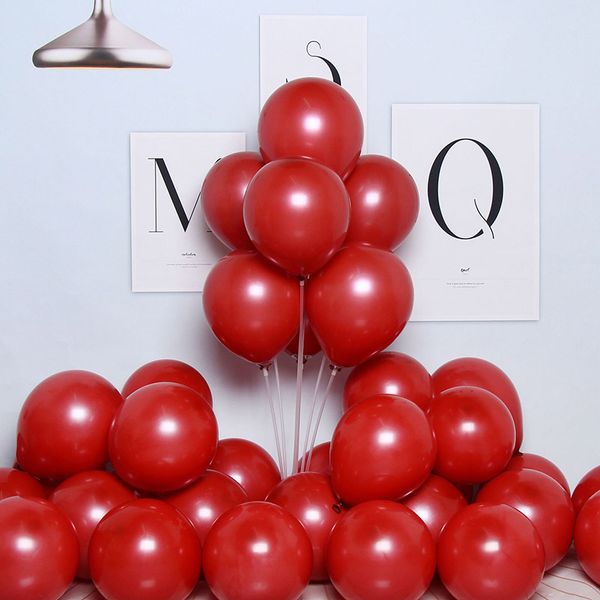 

factory direct supply 10 inches 2.2 g thick single layer red pomegranate wedding balloon