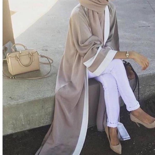 

ethnic clothing casual muslim abaya striped dress scarf cardigan long robes kimono ramadan middle east thobe worship service islamic, Red