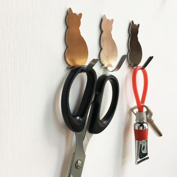 

strong kitten stainless steel hanger multi-purpose hooks suction cup adhesive wall door bathroom load kitchen bathroom rack