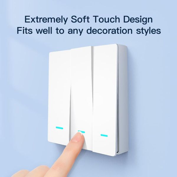 

smart home control tuya zigbee light switch with/without neutral wire no capacitor needed life 2/3 way works with alexa google