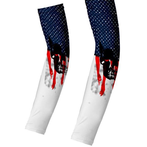 

elbow & knee pads 1pair mens uv protection arm cooling sleeves cyling cover sports outdoor cycling riding women summer arms, Black;gray