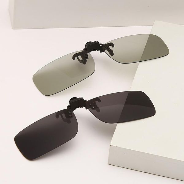 

sunglasses polarized clip on men driving night vision lens anti-uva uvb cycling riding sun glasses, White;black