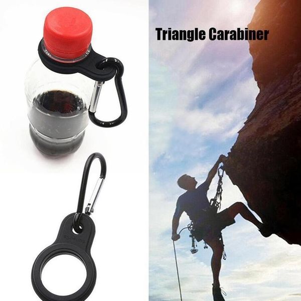 

1pc 2020 sports kettle buckle outdoor carabiner water bottle holder camping hiking tool aluminum rubber buckle hook jllakv