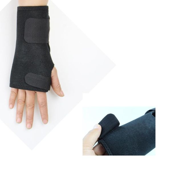 

one piece removable sports wrist wraps with thumb loop elastic wrist support braces for fitness weight lifting strength training, Black;red