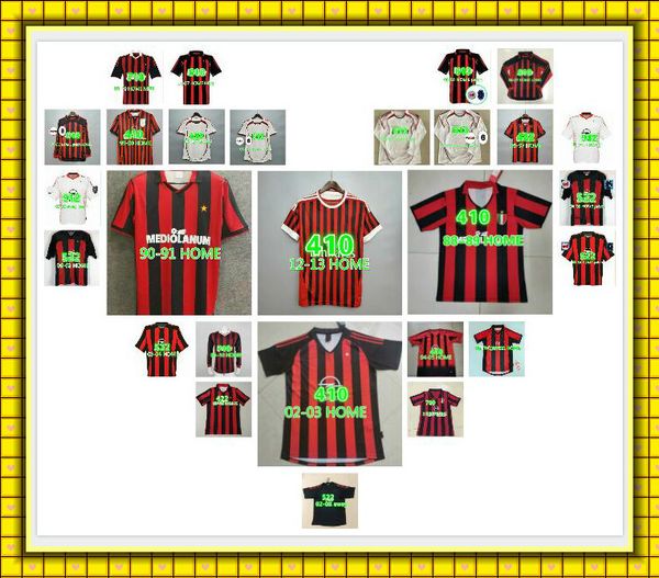 

1999 2000 2001 2002 2003 retro soccer kaka jersey vinatge gullit pirlo van basten beckham shevchenko savicevic football shirt kits, Black;yellow