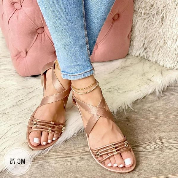

sandals summer women beach gladiator cross strappy open toe ladies flat shoes casual female roman sandalias mujer, Black