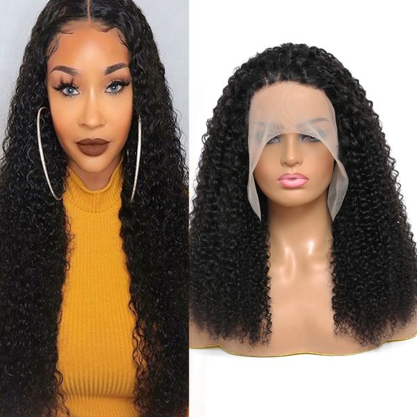 

new lace wigs 13x4 human hair pre-plucked front wig straight body wave water kinky curly brazilian peruvian malaysian indian mongolian, Black;brown
