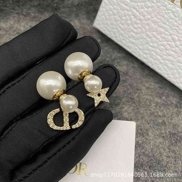 

buy 75% off star earrings new summer size pearl advanced asymmetric, Golden;silver