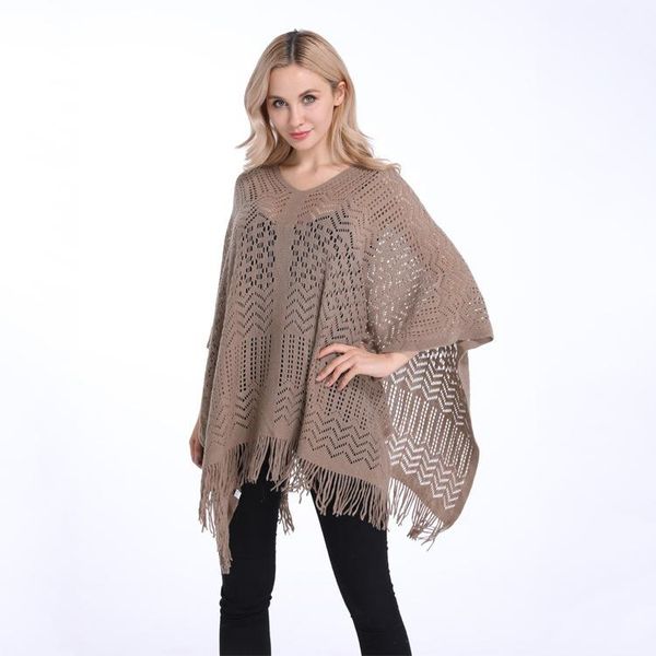 

women's sweaters womens loose cape sleeveless pullover sweater shirt ladies batwing style blouse v-neck knit fashion women hollow out, White;black