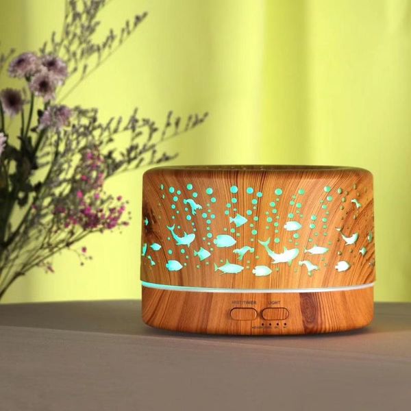 

humidifiers 700ml wood grain aroma diffuser home color light essential oil aromatherapy electric difusor