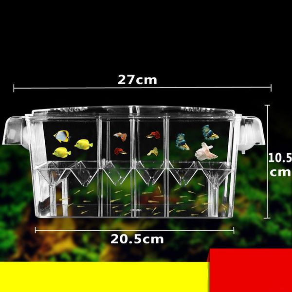 

aquariums petforu 4 rooms high clear fish breeding box acrylic aquarium breeder double guppies hatching incubator isolation