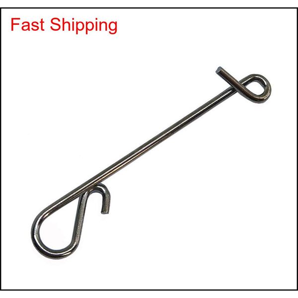 

200pcs/lot stainless fishing line knotless cord connector fishing line wire accessories snap pin w yvs hjfeeling
