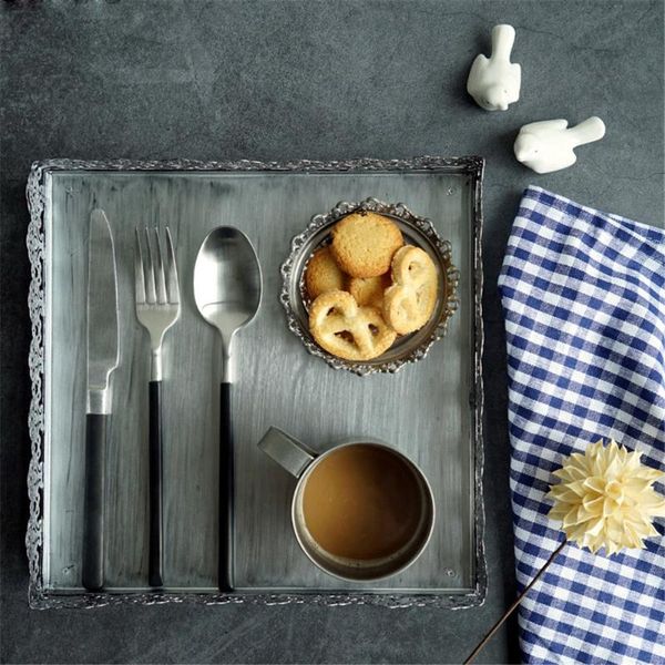 

kitchen storage & organization retro nordic metal office table plate chic elegant luxury silver lace square desk tray cupcake organizer