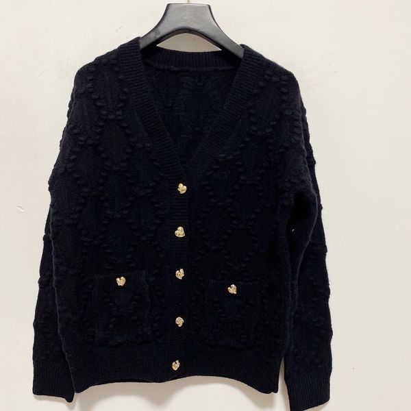 

2021 autumn milan runway sweaters v neck long sleeve high end jacquard cardigan women's designer clothing 0909-5, White;black