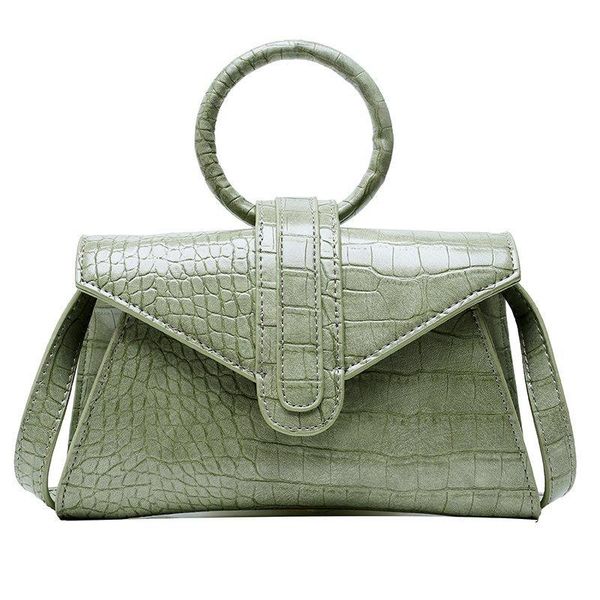 

fashion lady handbag women shoulder bag small youth daily bag crocodile pattern artificial leather solid color