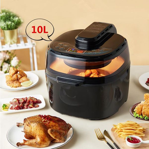 

air fryers 220v fryer toaster oven 10l large capacity non-oily smoke multi-function electric fries machine frying pan