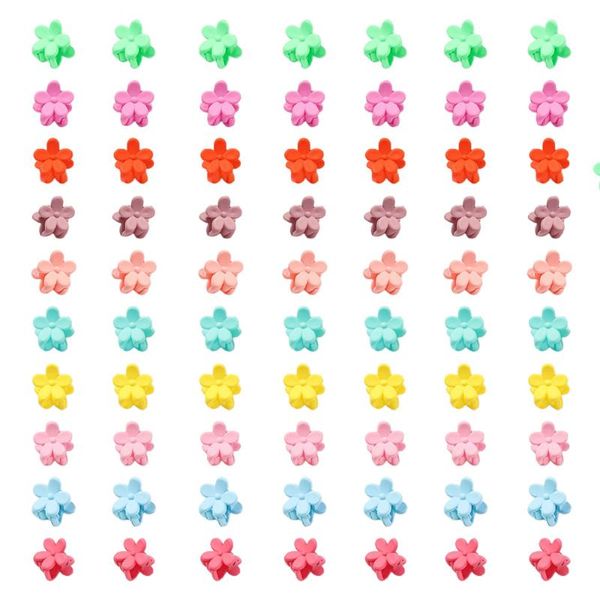 

100pcs kids flower hair crab claw bangs hair grab fashion clips barrettes