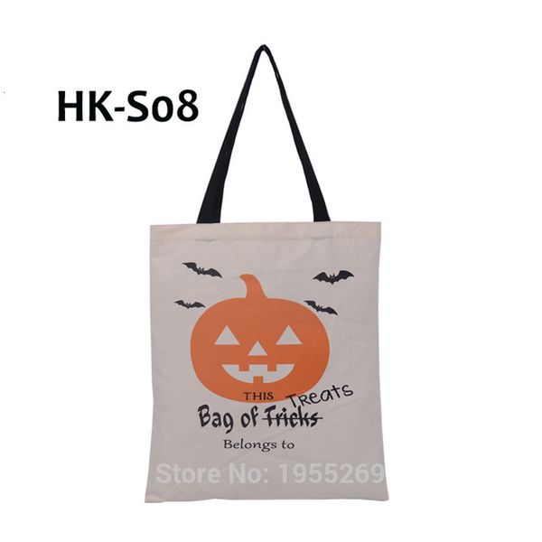 

2021 new drawstring canvas bags 50pcs/lot halloween gift bucket handmade shopping basket christmas tote graduation party decoration syqg